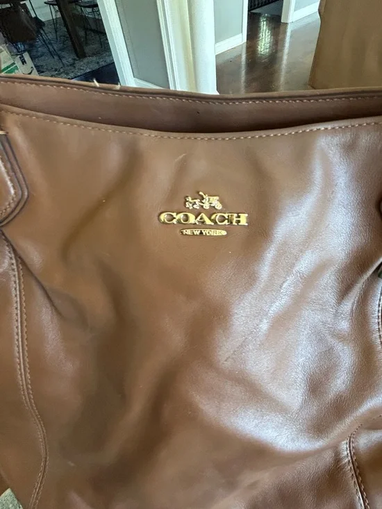 Vintage Coach Women's Kristin Brown Leather Shoulder Bag Purse - Picture 3 of 9